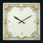 Relógio Quadrado Art Deco Mint<br><div class="desc">design de relógio do excelente. Você vai adorar como os outros. Esteja livre para usar este design para outro produto que você quiser ou para personalizar e adicionar seu texto. Siga-me para mais. Obrigado. Tenha um bom dia.</div>