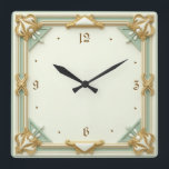 Relógio Quadrado Art Deco Mint<br><div class="desc">design de relógio do excelente. Você vai adorar como os outros. Esteja livre para usar este design para outro produto que você quiser ou para personalizar e adicionar seu texto. Siga-me para mais. Obrigado. Tenha um bom dia.</div>