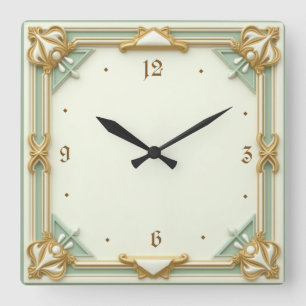 Relógio Quadrado Art Deco Mint