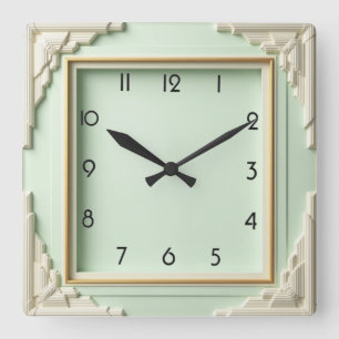 Relógio Quadrado Art Deco Mint