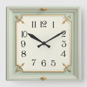 Relógio Quadrado Art Deco Mint