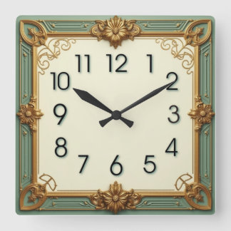 Relógio Quadrado Art Deco Mint