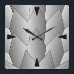 Relógio Quadrado Art Deco Scales Design Square Wall Clock<br><div class="desc">Design de deco de relógio de parede que você pode personalizar com qualquer texto de sua escolha. Se precisar de ajuda para personalizar,  entre em contato conosco através do link desta página. Relógio de arte.</div>