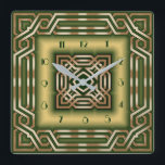 Relógio Quadrado Art Deco verde<br><div class="desc">design de relógio do excelente. Você vai adorar como os outros. Esteja livre para usar este design para outro produto que você quiser ou para personalizar e adicionar seu texto. Siga-me para mais. Obrigado. Tenha um bom dia.</div>