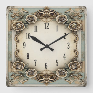 Relógio Quadrado Art Deco Vintage
