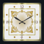 Relógio Quadrado Art Deco White<br><div class="desc">Excelente de relógio do Deco de Arte do design. Você vai adorar como os outros. Esteja livre para usar este design para outro produto ou para personalizar e adicionar seu texto. Siga-me para mais. Obrigado. Tenha um bom dia.</div>