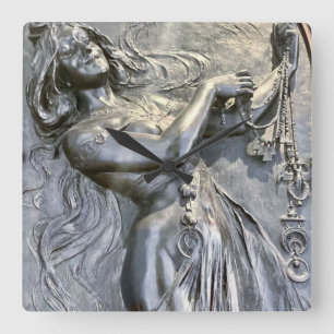 Relógio Quadrado Art nouveau,belle epoque,vintage, elegante, chic,