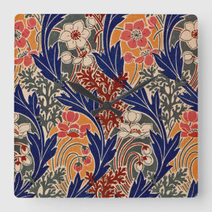 Relógio Quadrado Art Nouveau Padrão #8 no Emporio Moffa