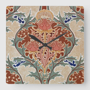 Relógio Quadrado Art Nouveau Padrão nº 6 em Emporio Moffa