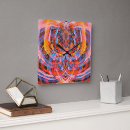 Relógio Quadrado Arte abstrata mística de fantasia