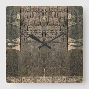 Relógio Quadrado Arte africana que cinzela o pulso de disparo