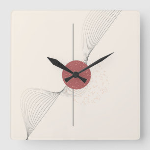 Relógio Quadrado arte de abstrato