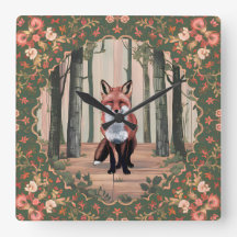 Arte inspirada na natureza com raposa vintage na f