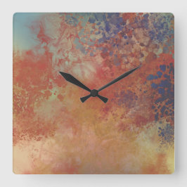 Relógio Quadrado Arte inspirada por metais russos industriais