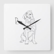 Arte Linear de Rottweiler com Nome