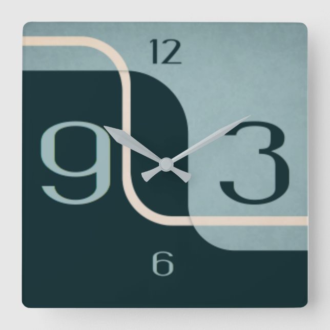 Relógio Quadrado Arte moderna (Frente)