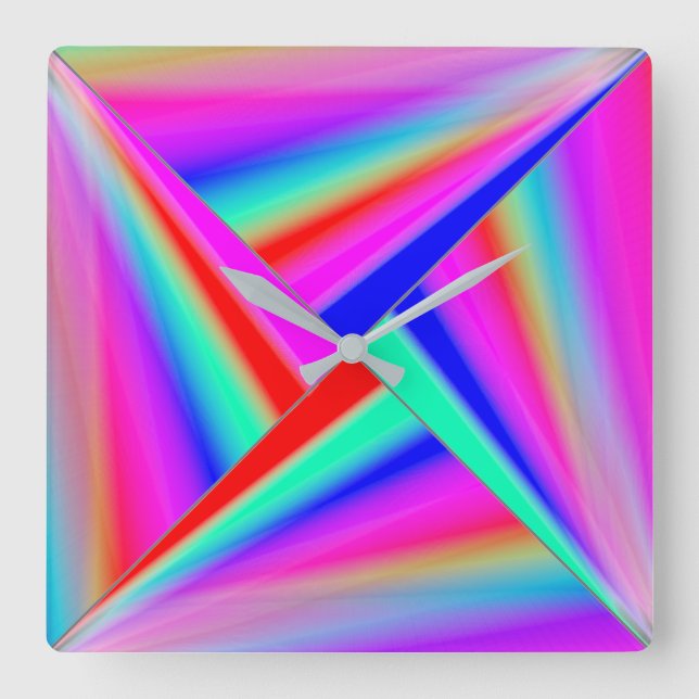 Relógio Quadrado Arte moderna  (Frente)