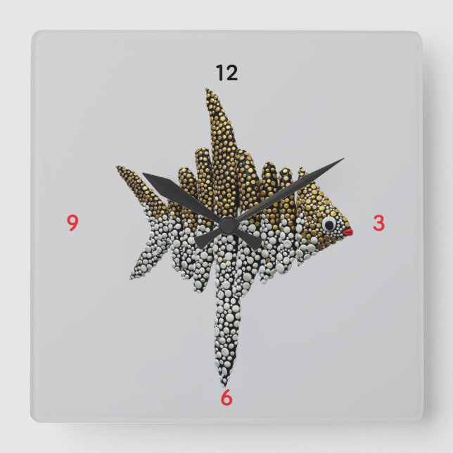 Relógio Quadrado Arte para Parede & Decoração > Relógios (Frente)