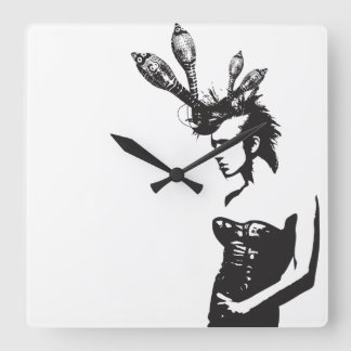 Relógio Quadrado Arte Plena Punk Porto-Riquenho