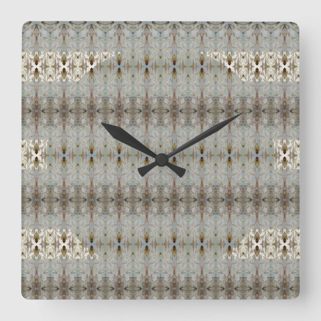 Relógio Quadrado Artéria Decorativa Padrão (Frente)