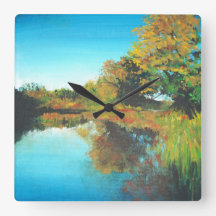 Árvores do Rio Caem Paisagem Bela Arte