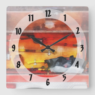 Relógio Quadrado As ferramentas dos bombeiros do comércio