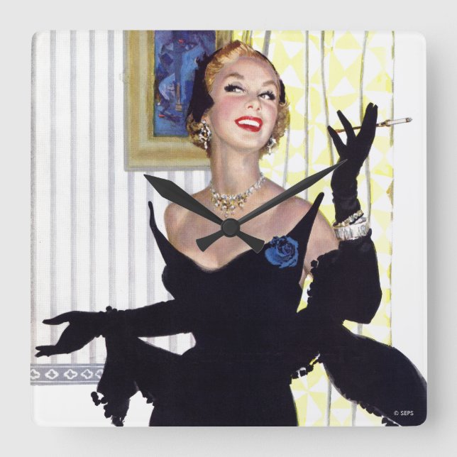 Relógio Quadrado As mulheres inteligentes são perigosas demasiado (Frente)