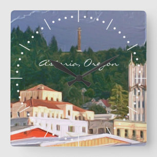 Relógio Quadrado Astoria Oregon