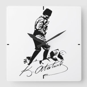 Relógio Quadrado Ataturk