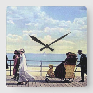 Relógio Quadrado Atlantic City New-jersey ao longo do passeio à