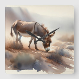 Relógio Quadrado Atlas Donkey AREF409 - Watercolor