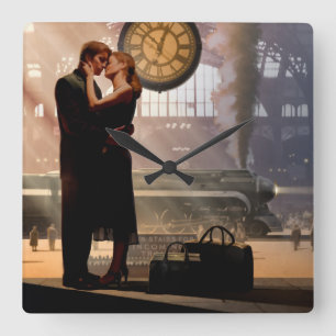 Relógio Quadrado Au Revoir