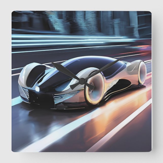 RELÓGIO QUADRADO AUTO CAR (Frente)