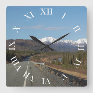 Relógio Quadrado Autoestrada Wanduhr