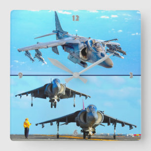 RELÓGIO QUADRADO AV-8B HARRIER II