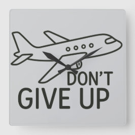 Relógio Quadrado Avance - Não desista da arte planetária minimalist