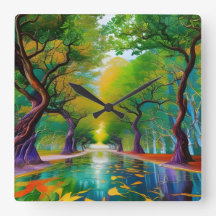 Avenida das folhas de outono das árvores