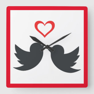 RELÓGIO QUADRADO AVES