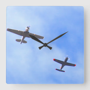 Relógio Quadrado Avião de guerra