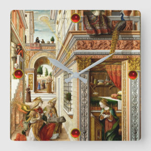 Relógio Quadrado Aviso, santo Emidius e um UFO