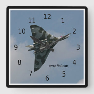 Relógio Quadrado Avro Vulcan Delta Wing Bomber, personalizável