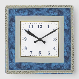 Relógio Quadrado Azul
