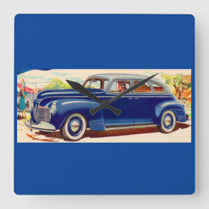 Relógio Quadrado azul 1941 Plymouth