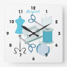 Azul de costura e colagem