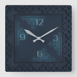 Relógio Quadrado Azul escuro