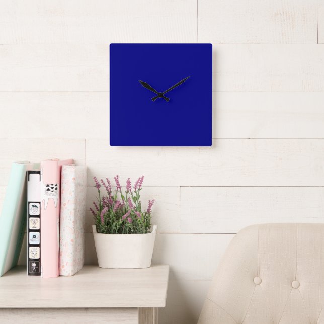 Relógio Quadrado Azul Marinho (Sala de leitura)