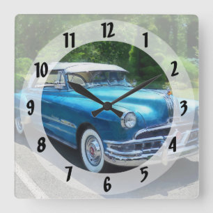 Relógio Quadrado Azul Pontiac 1951