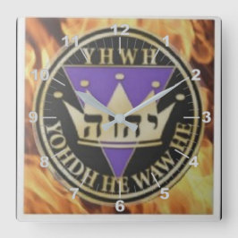 Relógio Quadrado azulejo cerâmico Divino Blaze 6x6