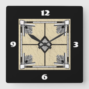 Relógio Quadrado azulejo do deco