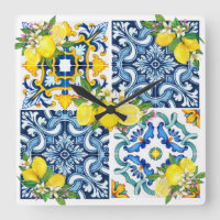 Azulejos Sicilianos do Mediterrâneo, limões de cit